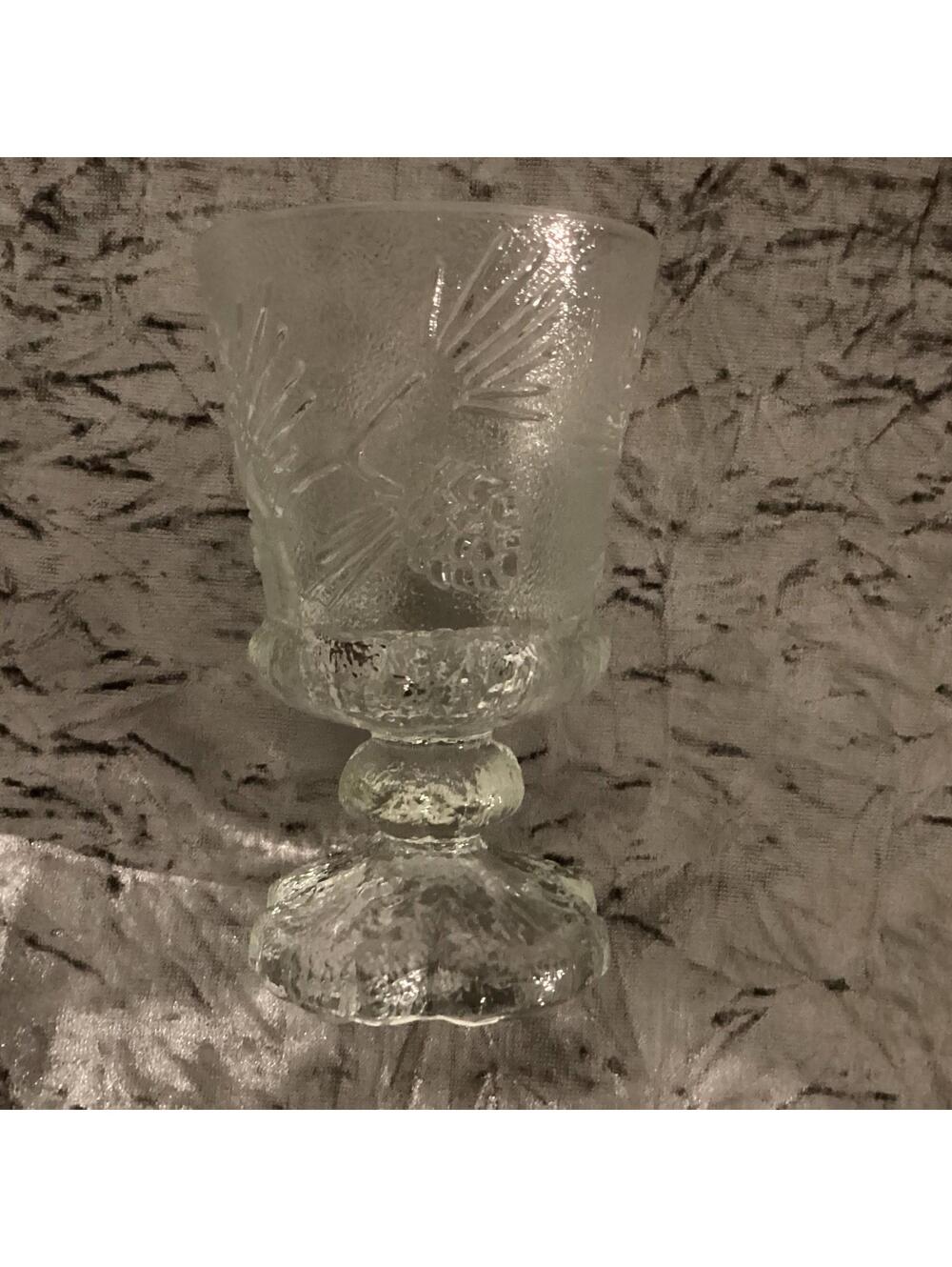TIARA ~ Vintage Clear Glasses 8 Oz Water Goblet Glass (Ponderosa Pine) Set of 6